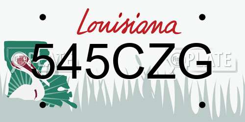 545CZG Louisiana License Plate