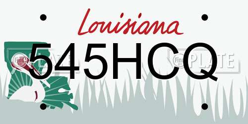 545HCQ Louisiana License Plate