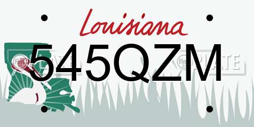 545QZM Louisiana License Plate