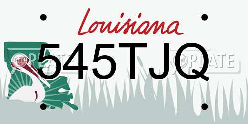 545TJQ Louisiana License Plate