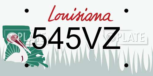 545VZ Louisiana License Plate