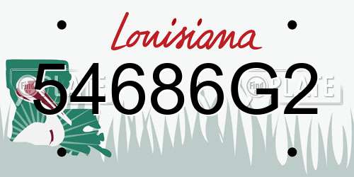 54686G2 Louisiana License Plate