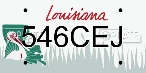 546CEJ Louisiana License Plate