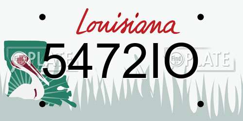 5472IO Louisiana License Plate