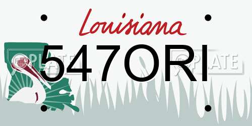 547ORI Louisiana License Plate