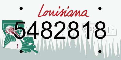 5482818 Louisiana License Plate