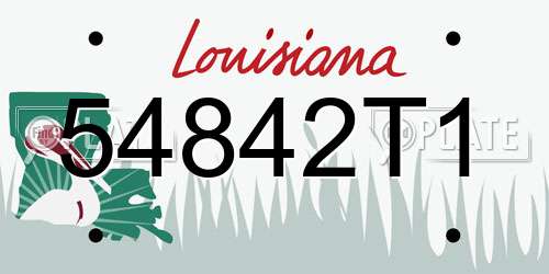 54842T1 Louisiana License Plate