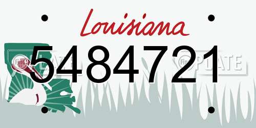 5484721 Louisiana License Plate