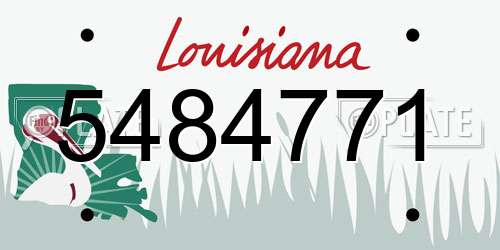 5484771 Louisiana License Plate