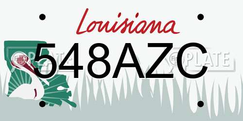 548AZC Louisiana License Plate
