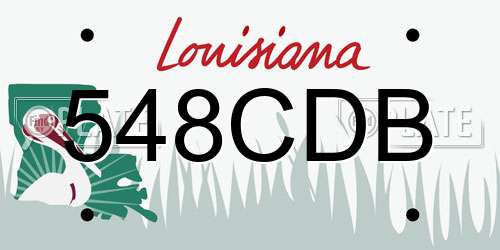 548CDB Louisiana License Plate
