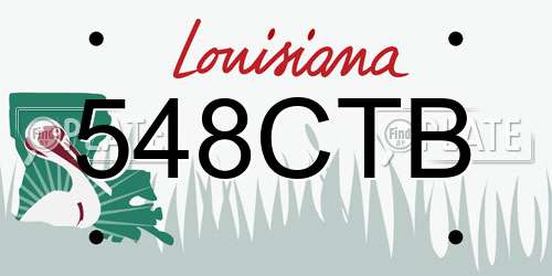 548CTB Louisiana License Plate
