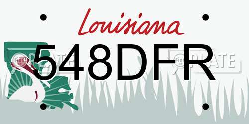 548DFR Louisiana License Plate