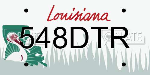 548DTR Louisiana License Plate
