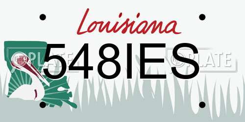 548IES Louisiana License Plate