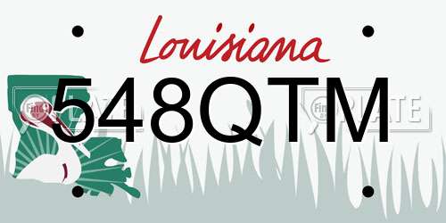 548QTM Louisiana License Plate