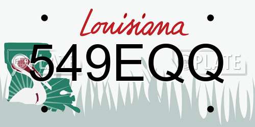 549EQQ Louisiana License Plate