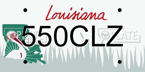550CLZ Louisiana License Plate
