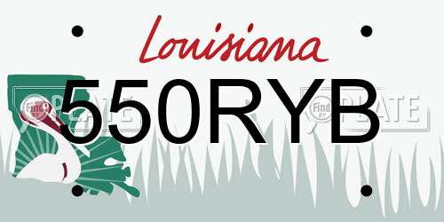 550RYB Louisiana License Plate