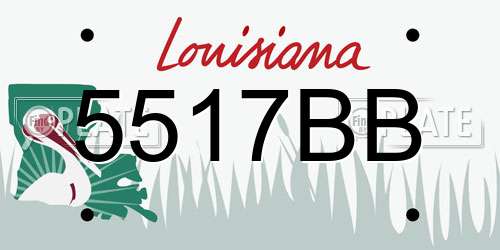5517BB Louisiana License Plate