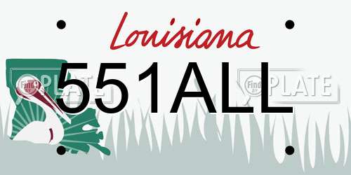 551ALL Louisiana License Plate
