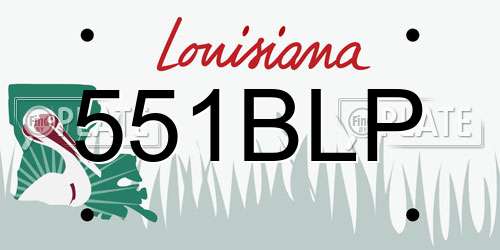551BLP Louisiana License Plate