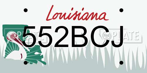 552BCJ Louisiana License Plate