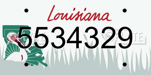 5534329 Louisiana License Plate