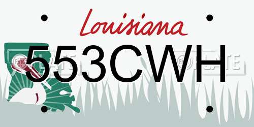 553CWH Louisiana License Plate