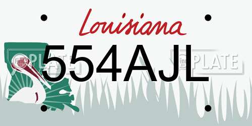 554AJL Louisiana License Plate