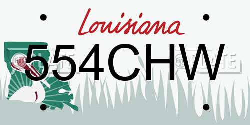 554CHW Louisiana License Plate