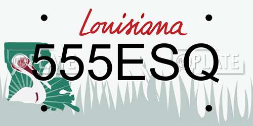555ESQ Louisiana License Plate