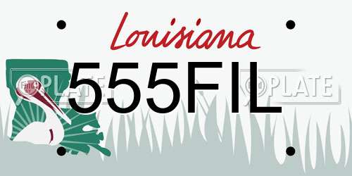 555FIL Louisiana License Plate