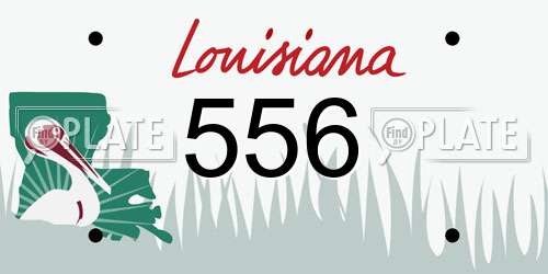 556 Louisiana License Plate