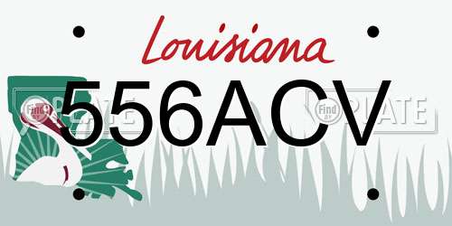 556ACV Louisiana License Plate