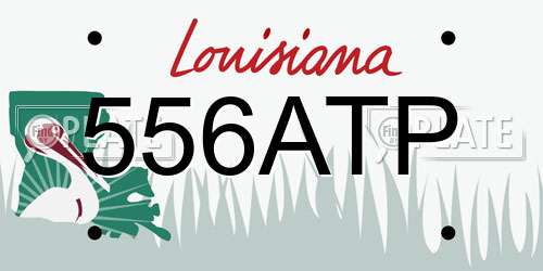 556ATP Louisiana License Plate