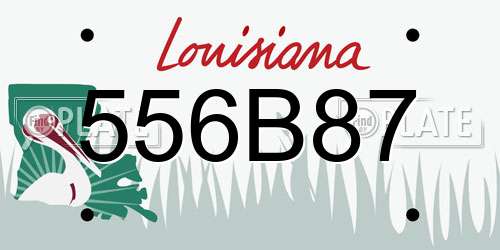 556B87 Louisiana License Plate