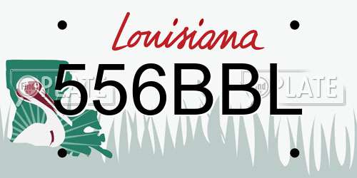556BBL Louisiana License Plate