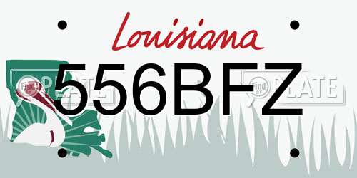 556BFZ Louisiana License Plate