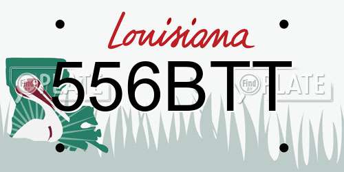 556BTT Louisiana License Plate