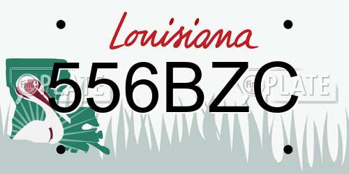 556BZC Louisiana License Plate