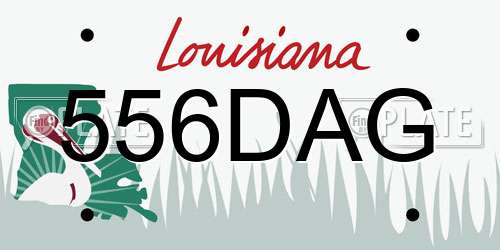 556DAG Louisiana License Plate