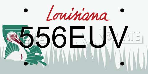 556EUV Louisiana License Plate