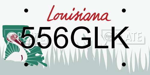 556GLK Louisiana License Plate