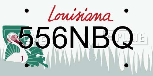 556NBQ Louisiana License Plate