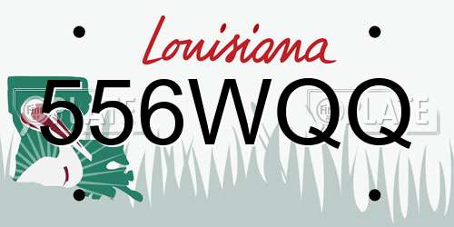 556WQQ Louisiana License Plate