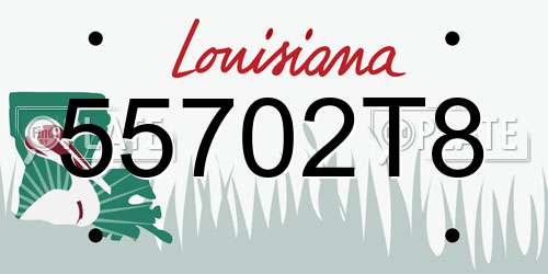 55702T8 Louisiana License Plate