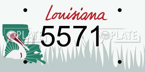 5571 Louisiana License Plate