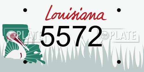 5572 Louisiana License Plate