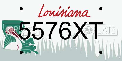 5576XT Louisiana License Plate